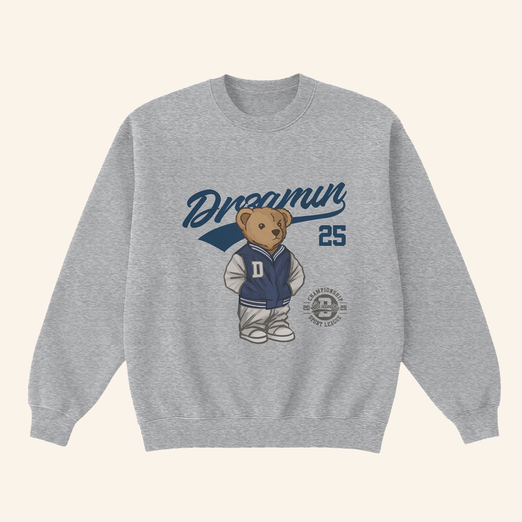 Dr3amin Clothing Merch Dr3amin Bear Crewneck Sweatshirt Present For Friends