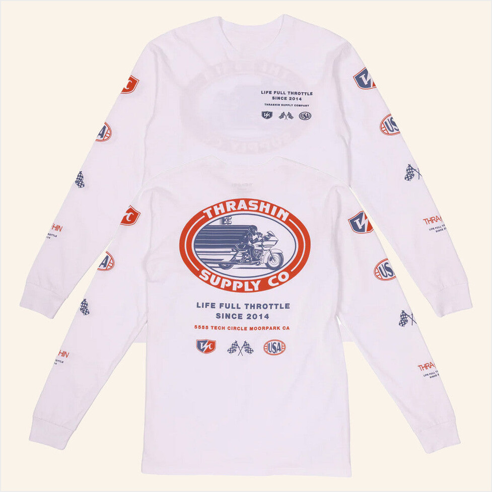 Drag Race White Long Sleeve Shirt Thrashin Supply Merch Birthday Gifts For Friends