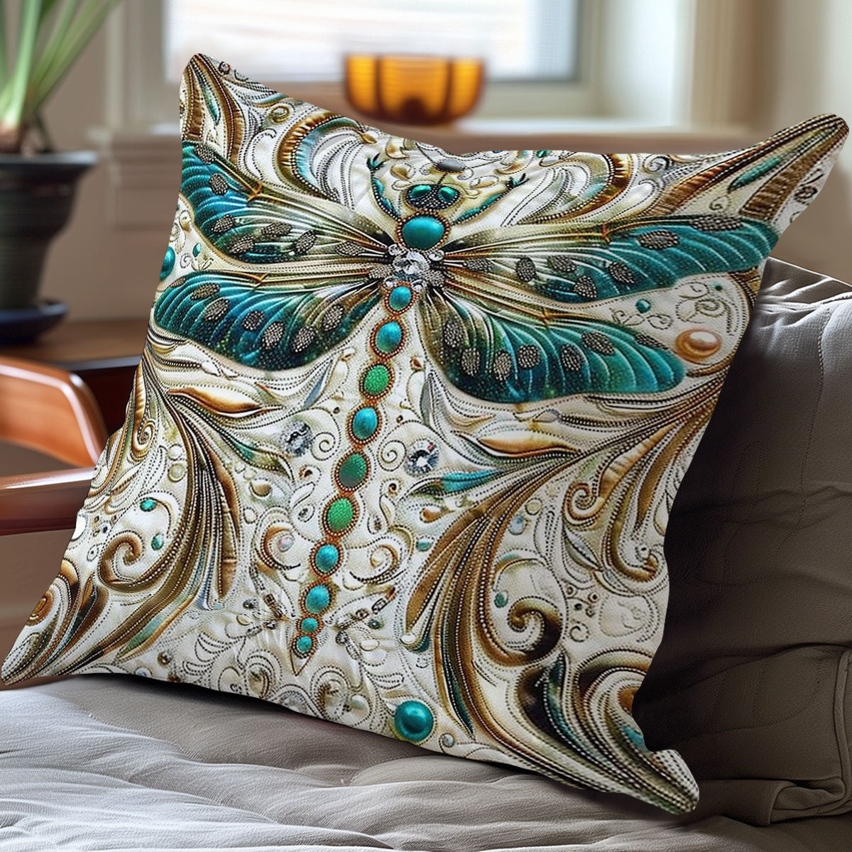 Dragonfly Dazzle Quilt Pillow Case Gift For Someone Who Loves Dragonflies