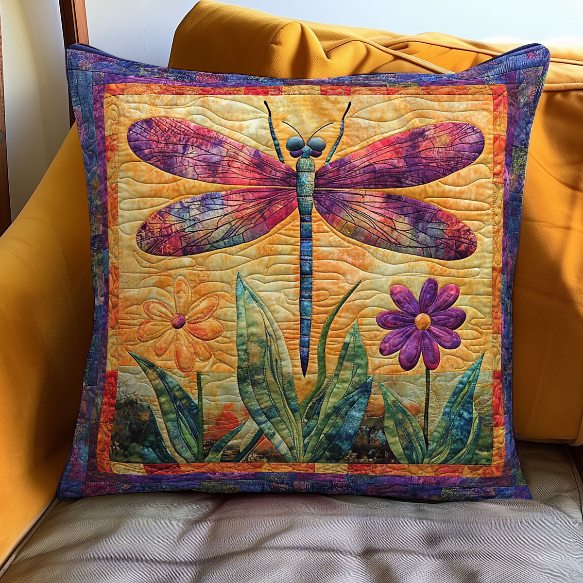 Dragonfly Quilt Pillow Case Print Theme Great Dragonfly Gifts For Women