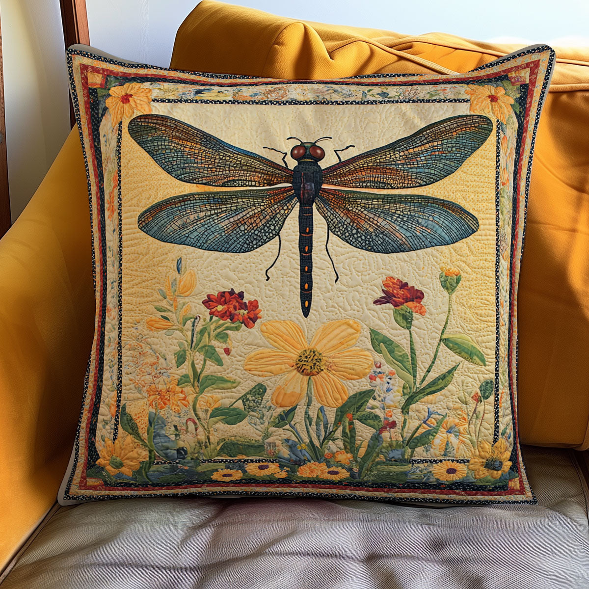 Dragonfly Snug Quilt Pillow Case Gift For Someone Who Loves Dragonflies