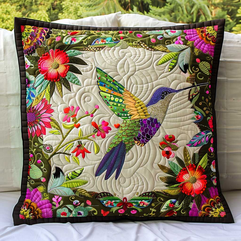 Dreamy Hummingbird Quilt Pillow Case Merchandise Hummingbird Themed Gifts For Christmas