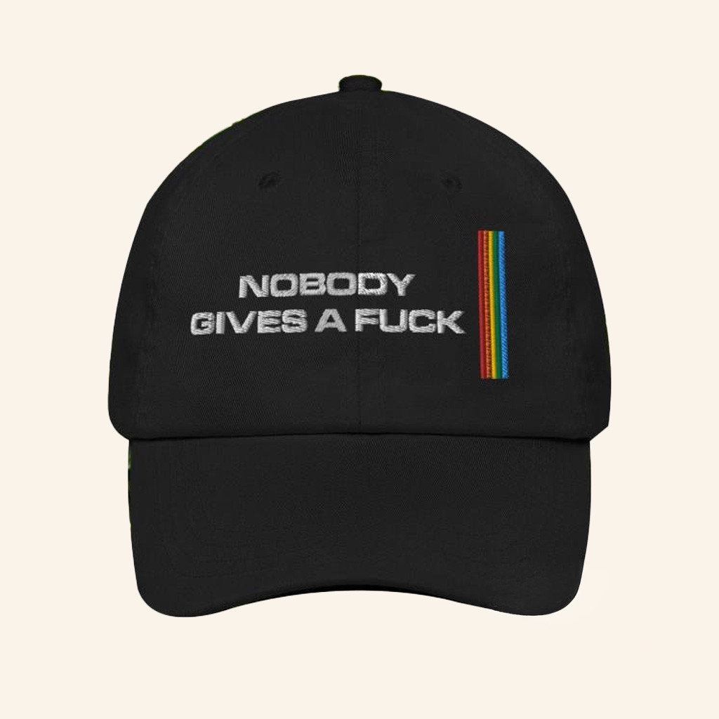 Drop It Like The Nasdaq Merch Nobody Gives A Fuck Embroidered Baseball Hat Friends Gifts