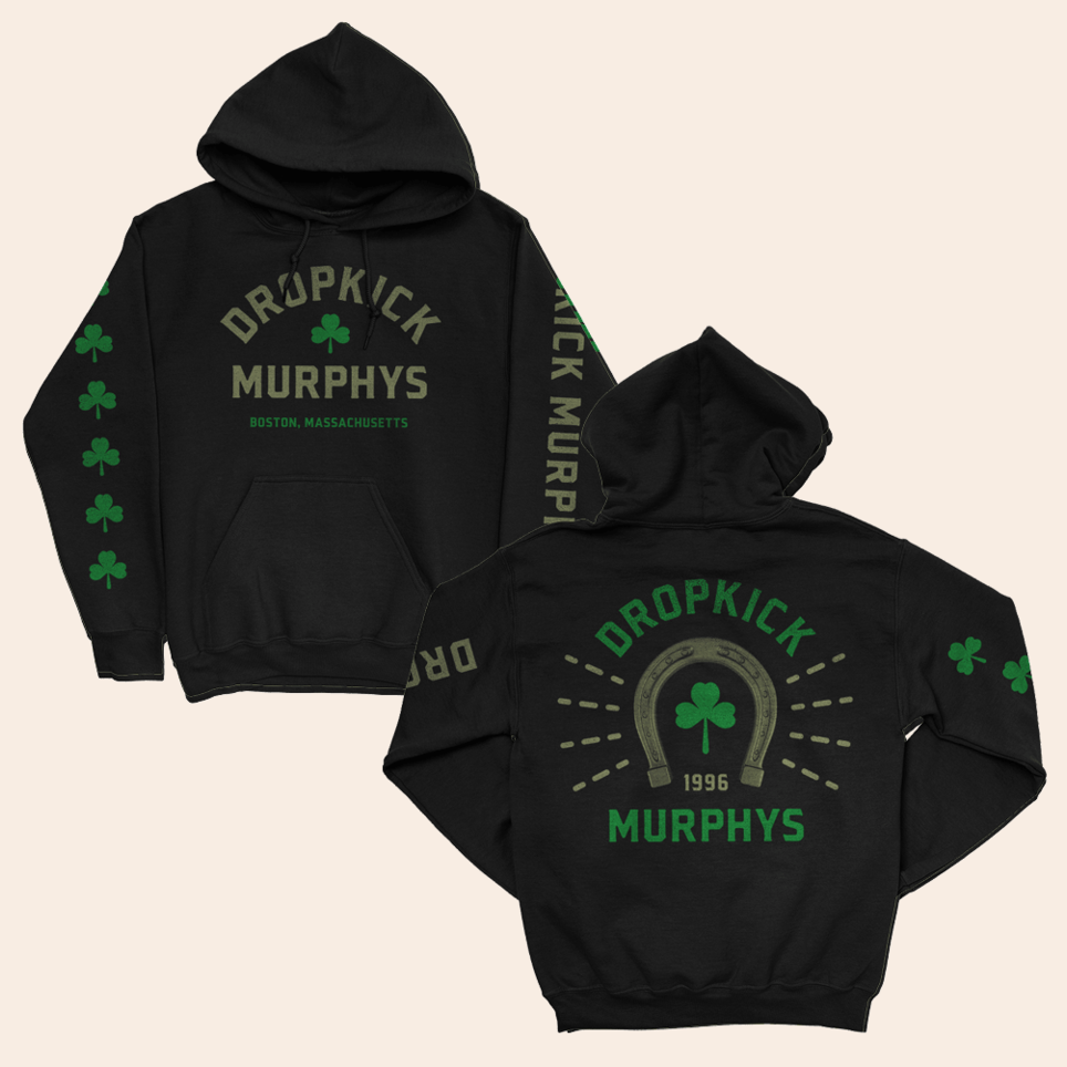 Dropkick Murphys Lucky Horseshoe Hoodie Dropkick Murphys Merch Gifts For Rock Band Fans