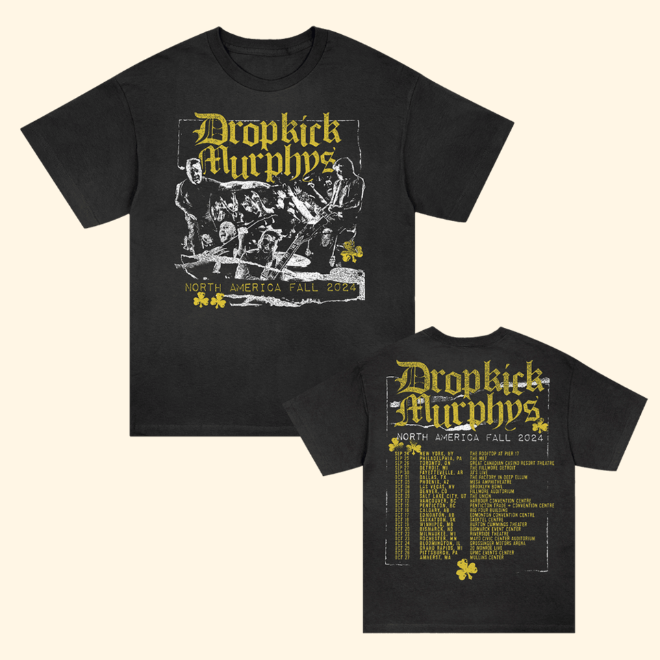 Dropkick Murphys North America Fall 2024 Tour T-Shirt Dropkick Murphys Merch Band Fans Gifts