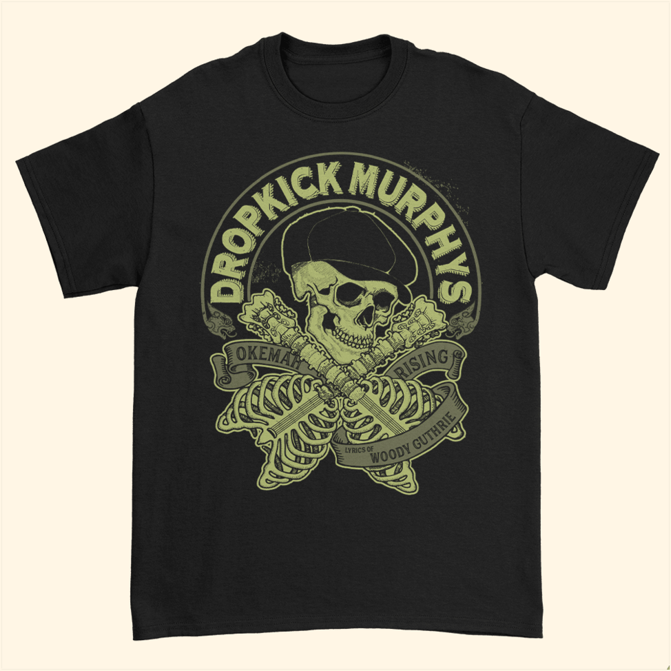 Dropkick Murphys Skelly Guitar Bones T-Shirt Dropkick Murphys Merch Gifts For Rock Band Fans
