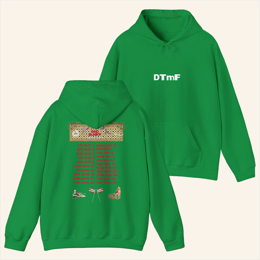 DTMF Green Concho Tour Dates Hoodie DTMF Merch Debi Tirar Mas Fotos Merch Him Birthday Gift