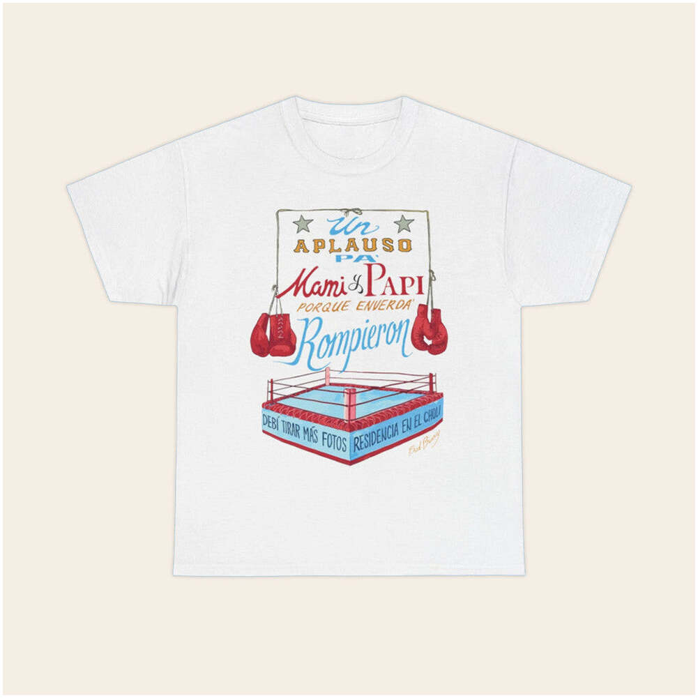 DTMF Merch White Boxing T-Shirt Debi Tirar Mas Fotos Merch Gifts For Dudes Gifts For Besties