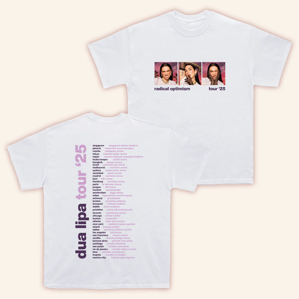Dua Lipa Merch Tour 2025 Panel Photo Shirt Gift Ideas For Music Lovers