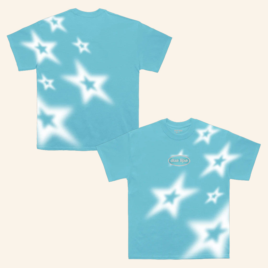 Dua Lipa Merch Tour 2025 Star Blue Shirt Gift Ideas For Friends