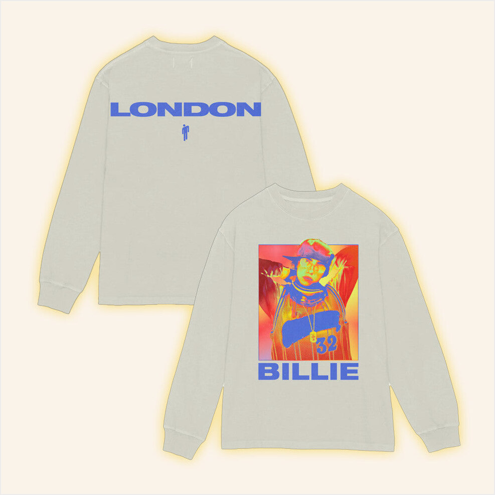 Dual Photo London Black T-Shirt Billie Eilish Merch Him Birthday Gifts For BFF