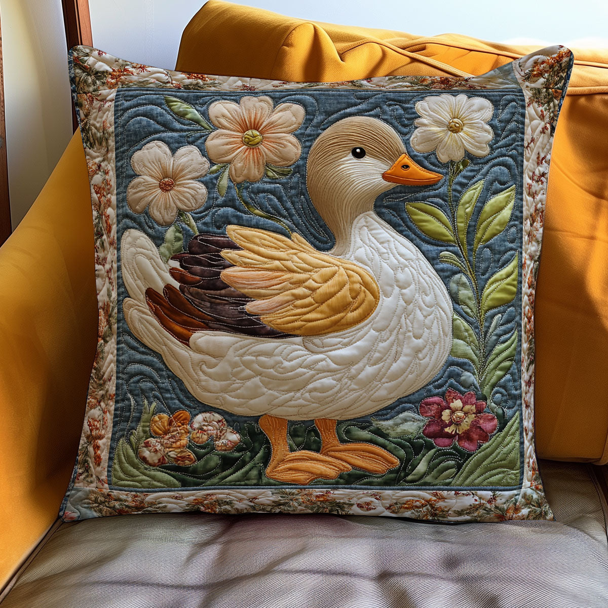 Duck Cute Quilt Pillow Case Cute Duck Related Themed Gifts For Him Her Christmas
