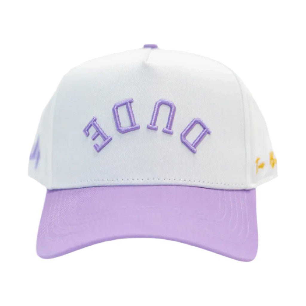 Dude Perfect Merch Embroidered Purple And White The DUDE Hat Best Gifts For Wife