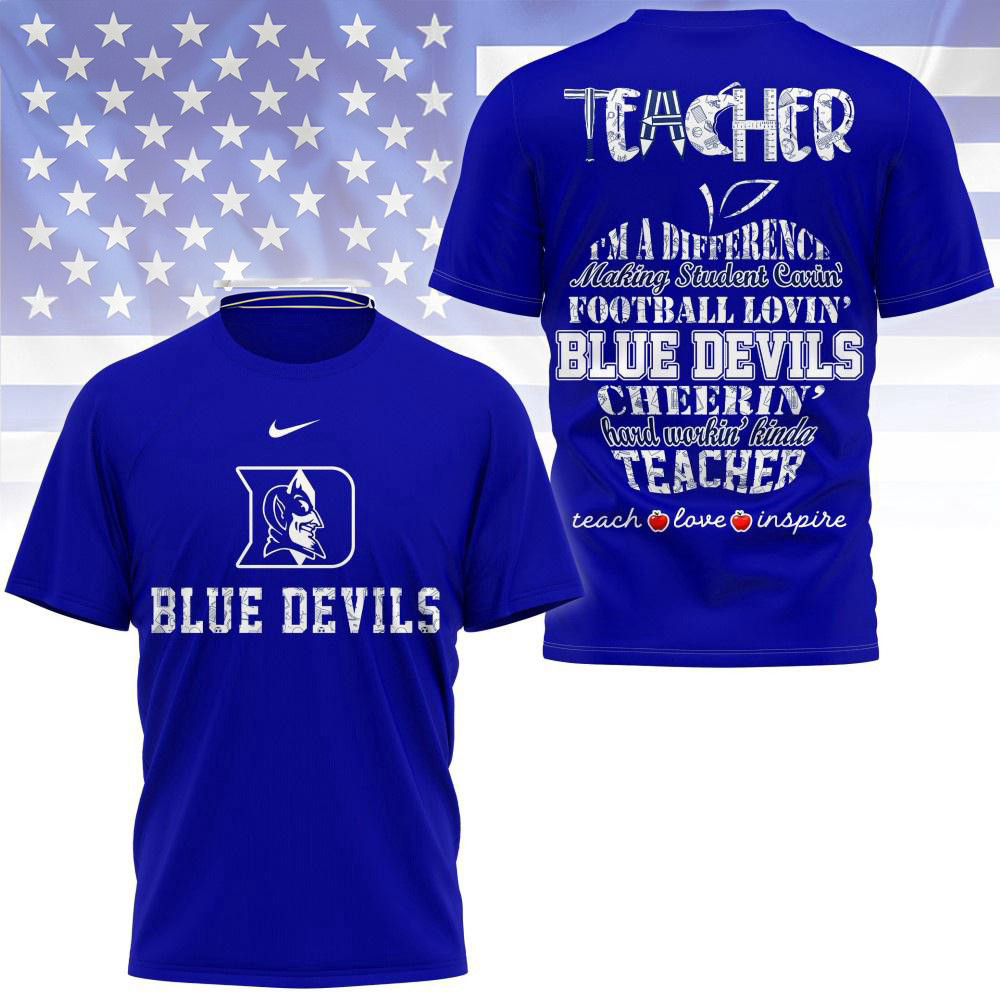 Duke Blue Devils Teacher Pride 2025 3d Shirt Gifts For Basketball Fan