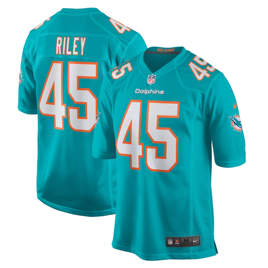 Duke Riley 45 Miami Dolphins Men Game Jersey - Aqua - JS945