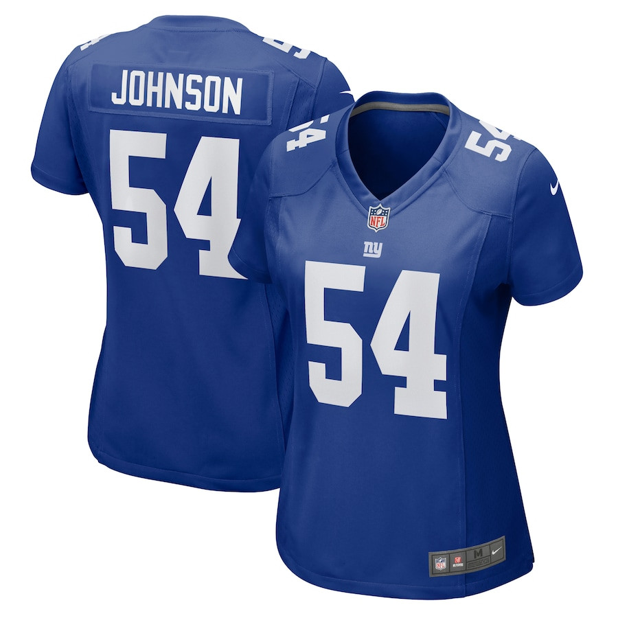 Dyontae Johnson 54 New York Giants Women's Game Jersey - Royal - JS324