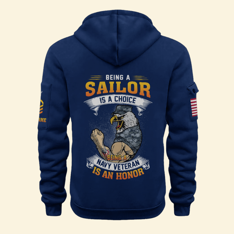 Eagle Being A Sailor Is A Choice Being A Navy Veteran Hoodie Unique Gifts For Navy Veterans