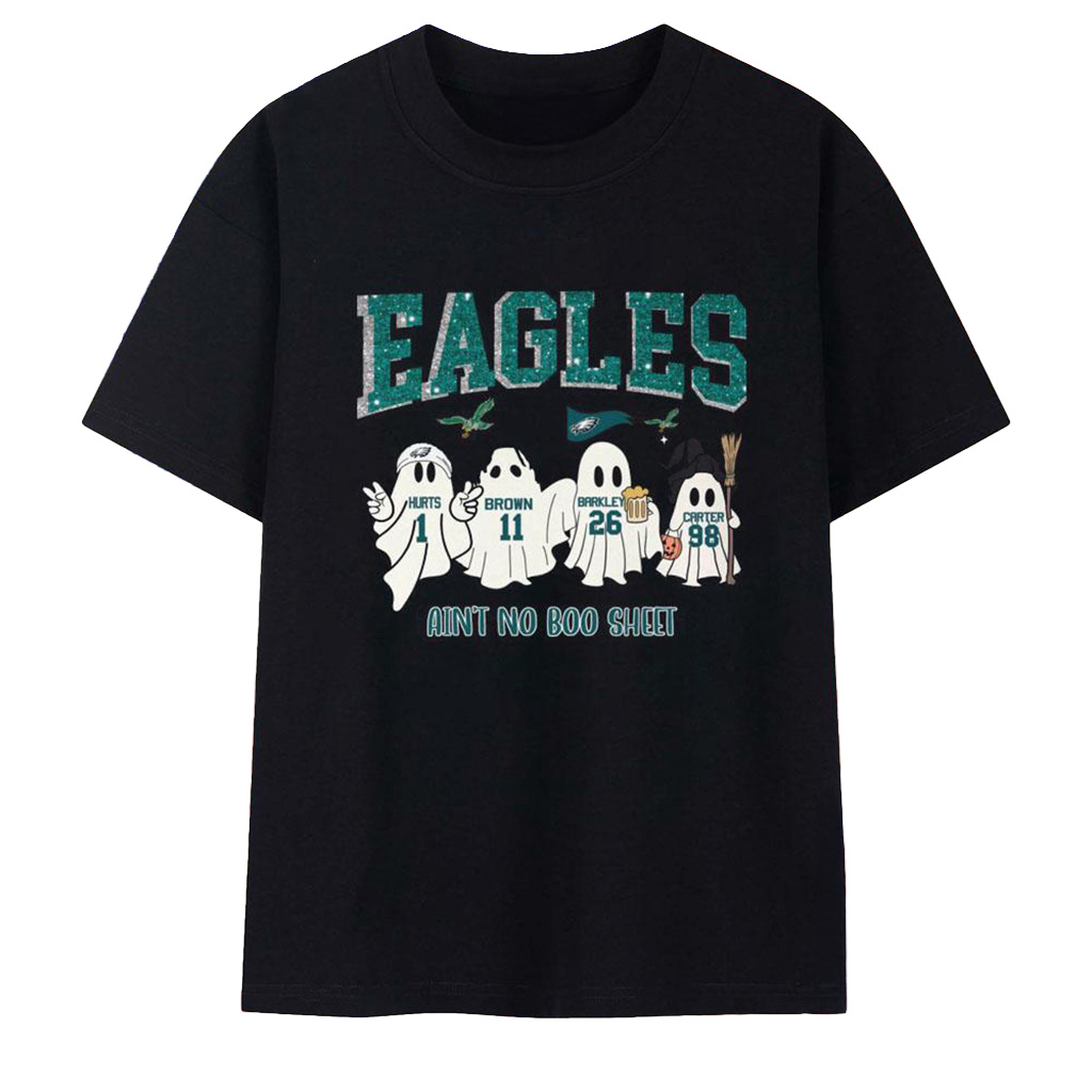 Eagles Ghost Ain_t No Boo Sheet T-Shirt Philadelphia Eagles Merch Halloween Gifts For Her