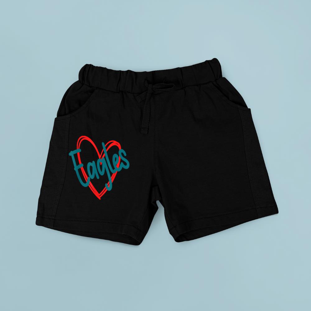 Eagles School Sports Fan Team Spirit Cute Heart Eagles Short