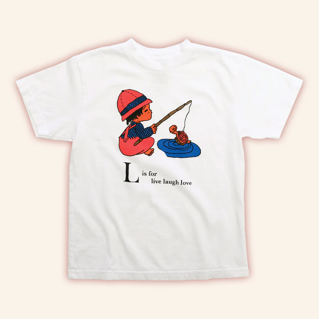 Earl Sweatshirt Merch L Is For Live Laugh Love Cobalt White Shirt Gifts For Friends