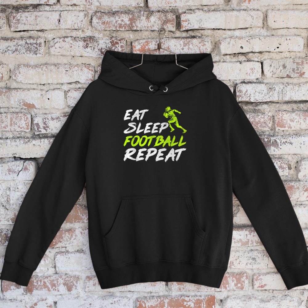Eat Sleep Football Repeat Gifts For Men Women Boys Girls Hoodie