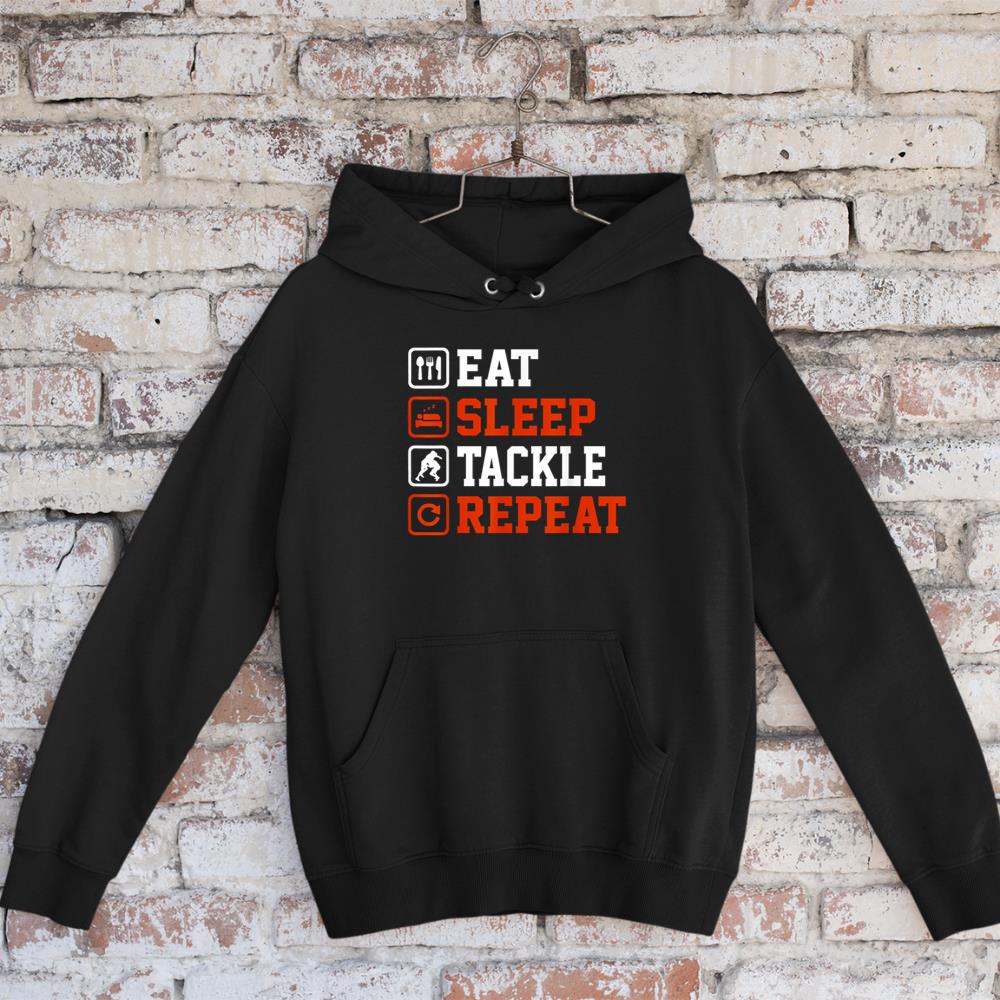 Eat Sleep Tackle Repeat - American Football Hoodie