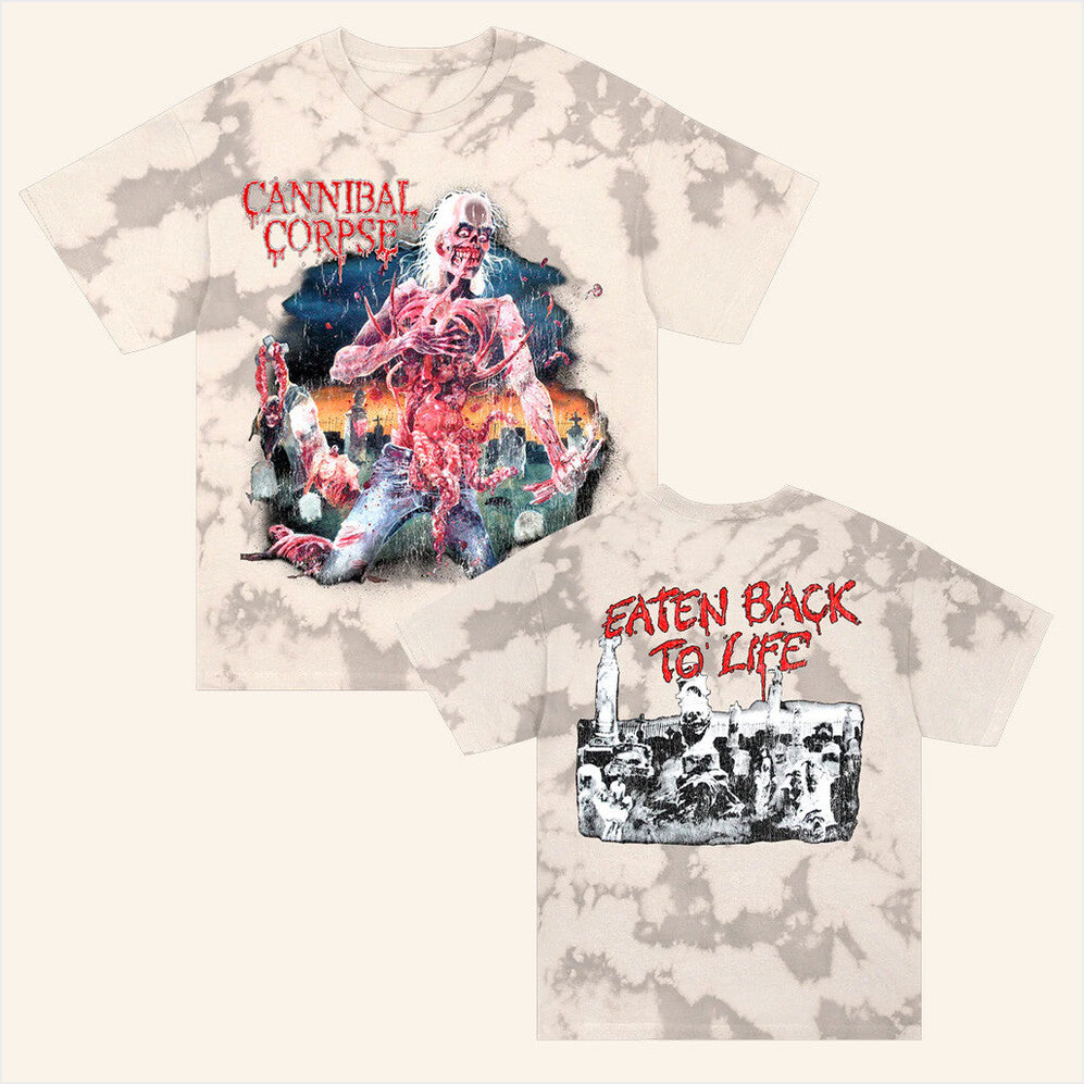 Eaten Back To Life Tie Dye T-Shirt Cannibal Corpse Merch Gifts For Him Gifts For Friends