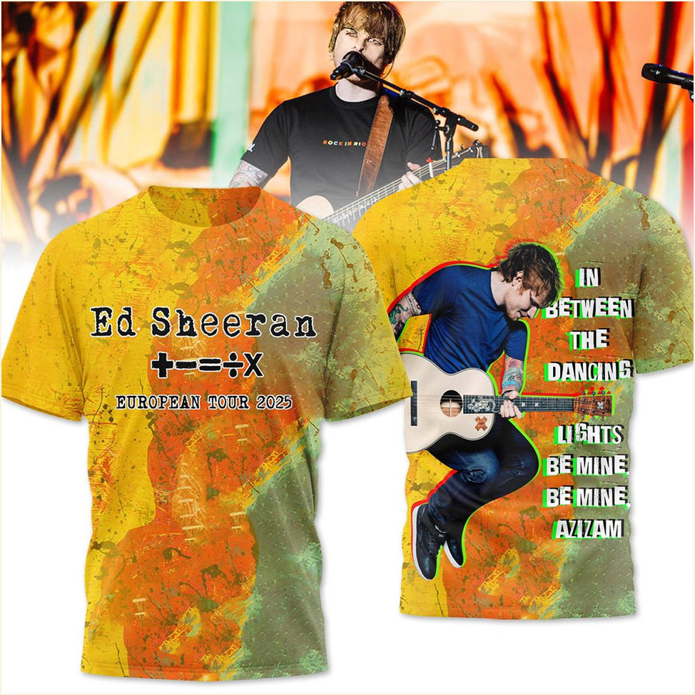 Ed Sheeran European Tour 2025 T-Shirt Meaningful Father's Day Birthday Gifts For BFF