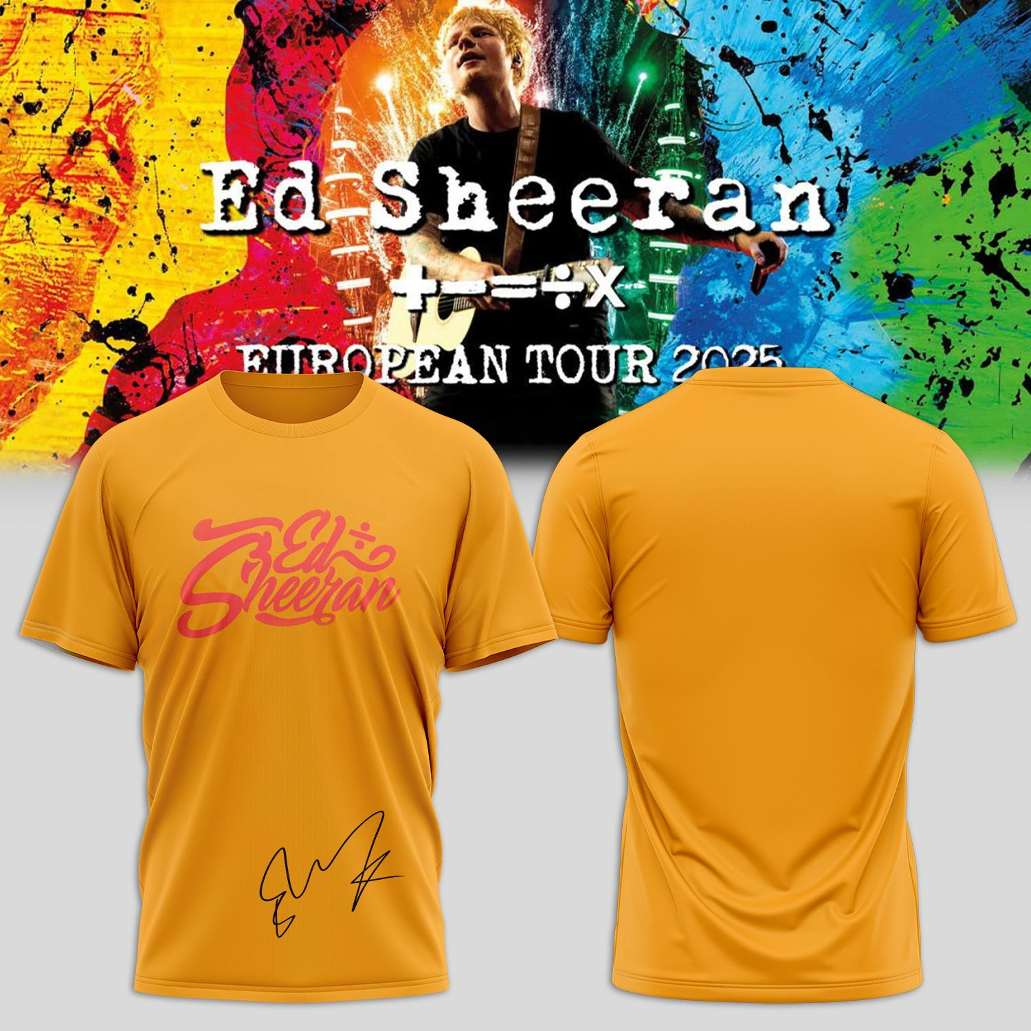 Ed Sheeran Sapphire Merch Shirt Mathematics European Tour 2025 Cool Ed Sheeran Merchandise