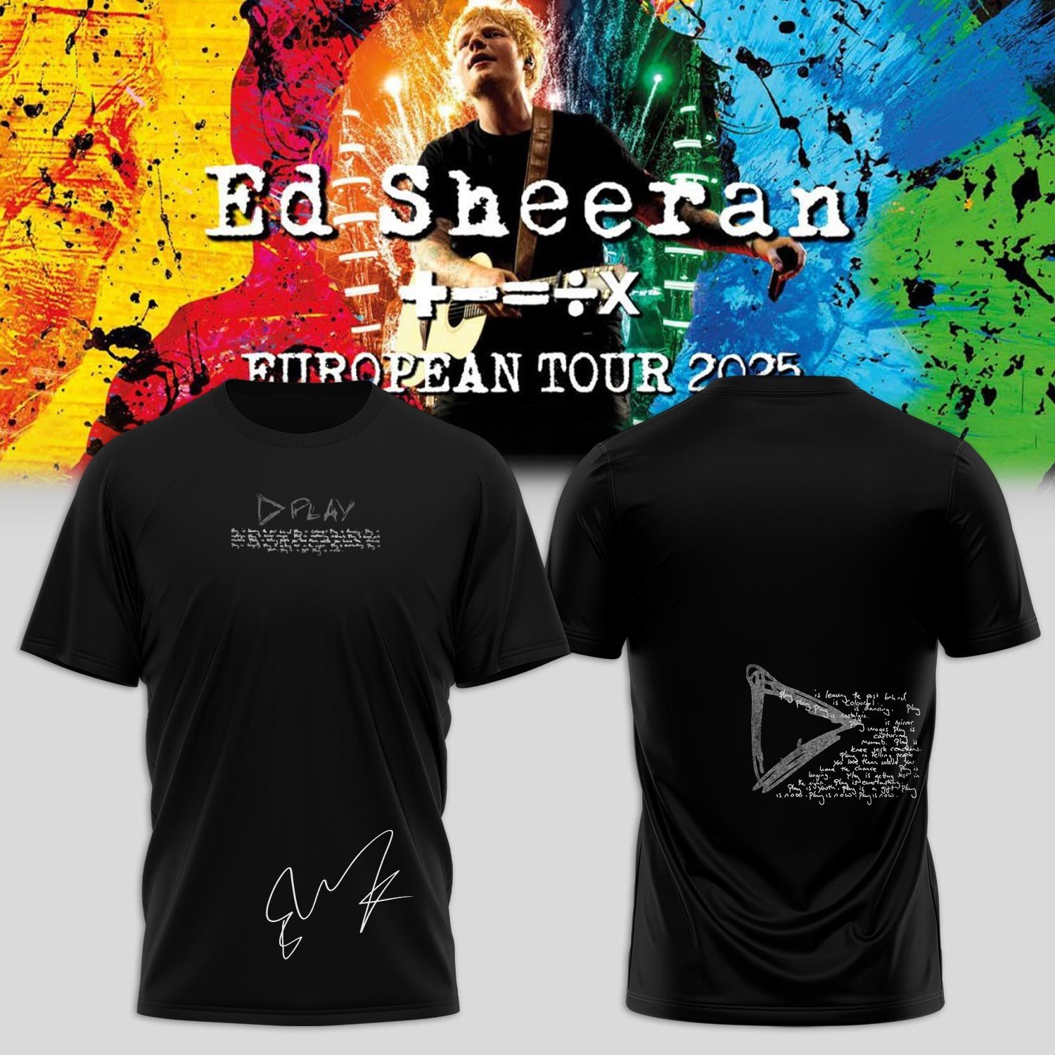 Ed Sheeran Sapphire Merch Shirt The European Tour 2025 Best Music Gift For Fans