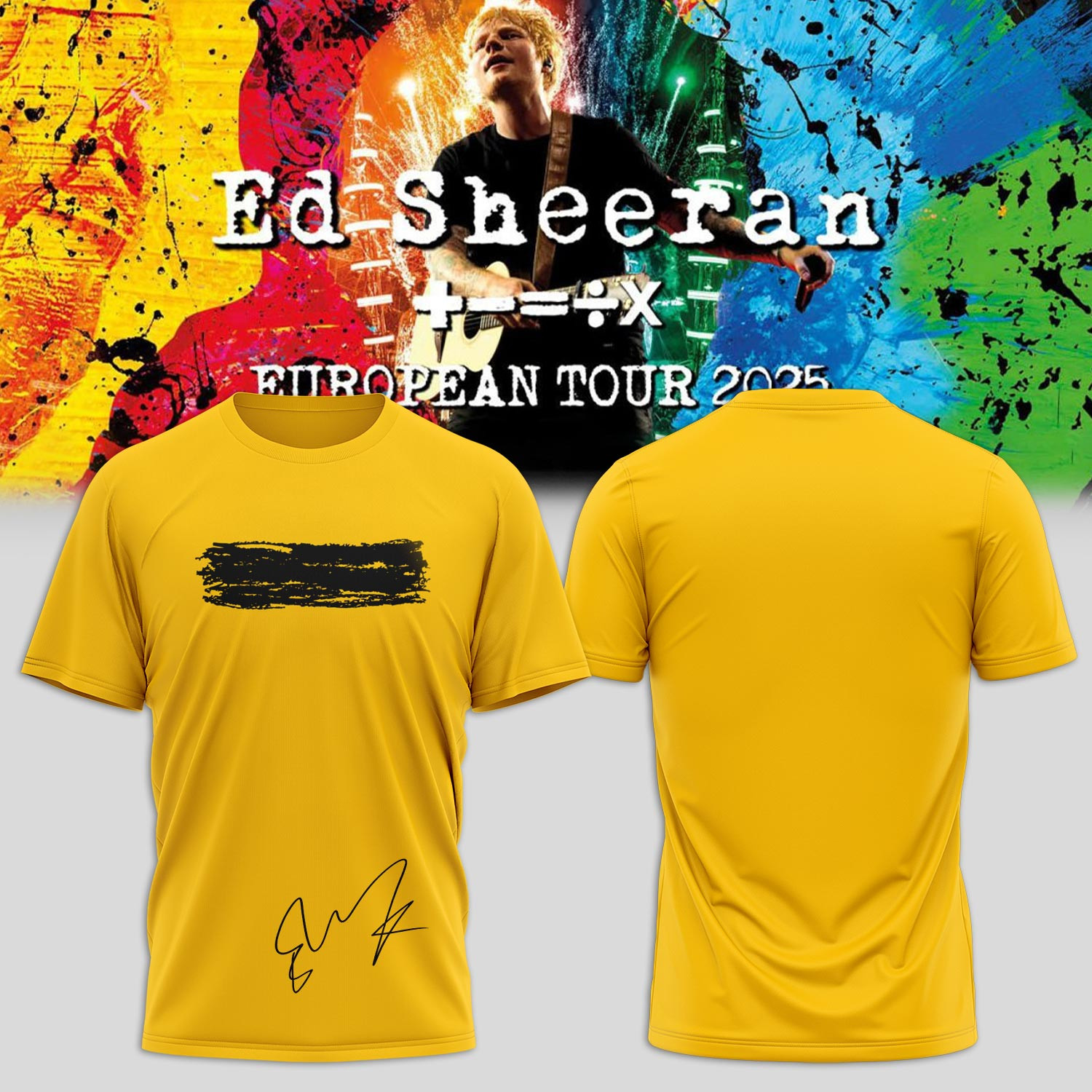 Ed Sheeran Tour Merch Shirt The European Tour 2025 Unique Fans Appealing Gift