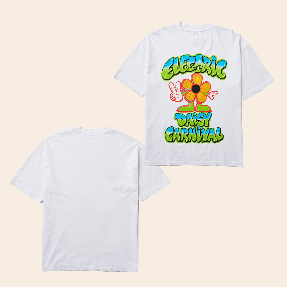 EDC Daisy Peace T-Shirt EDC Merch Birthday Gifts For Music Fans Father's Day Gifts For Dad