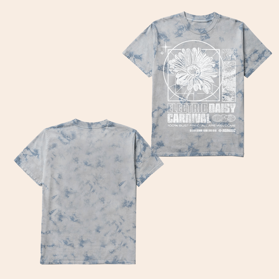EDC Daisy Spark Tie Dye T-Shirt EDC Merch Music Lovers Gifts For Fans Father's Day Gifts For Dad