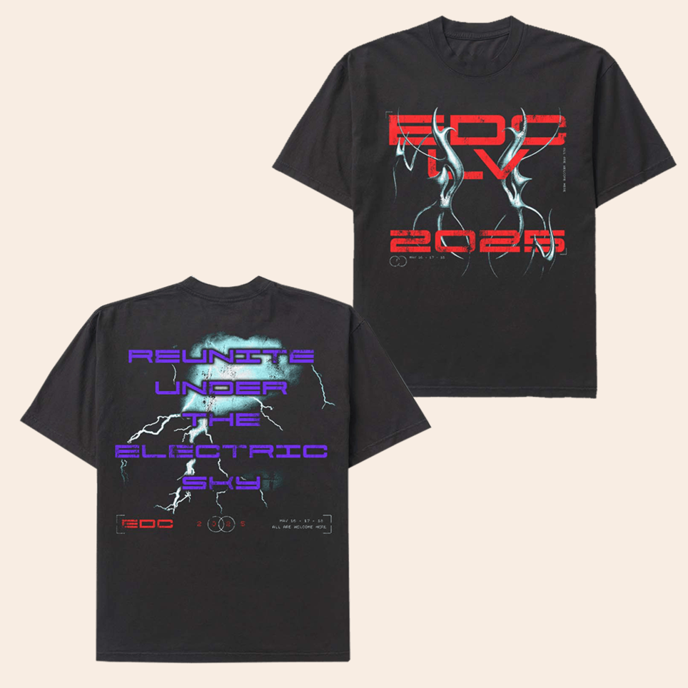 EDC LV 2025 Electric Reunion T-Shirt EDC Merch Gifts For Music Fans Gift Idea for Boyfriend