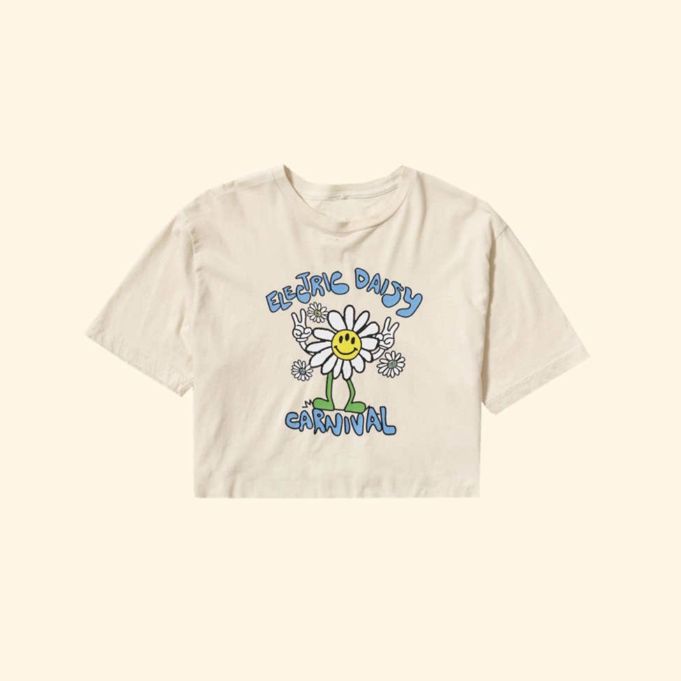 EDC Peace Carnival Cropped T-Shirt EDC Merch Music Lovers Gifts For Fans Gifts For Friends