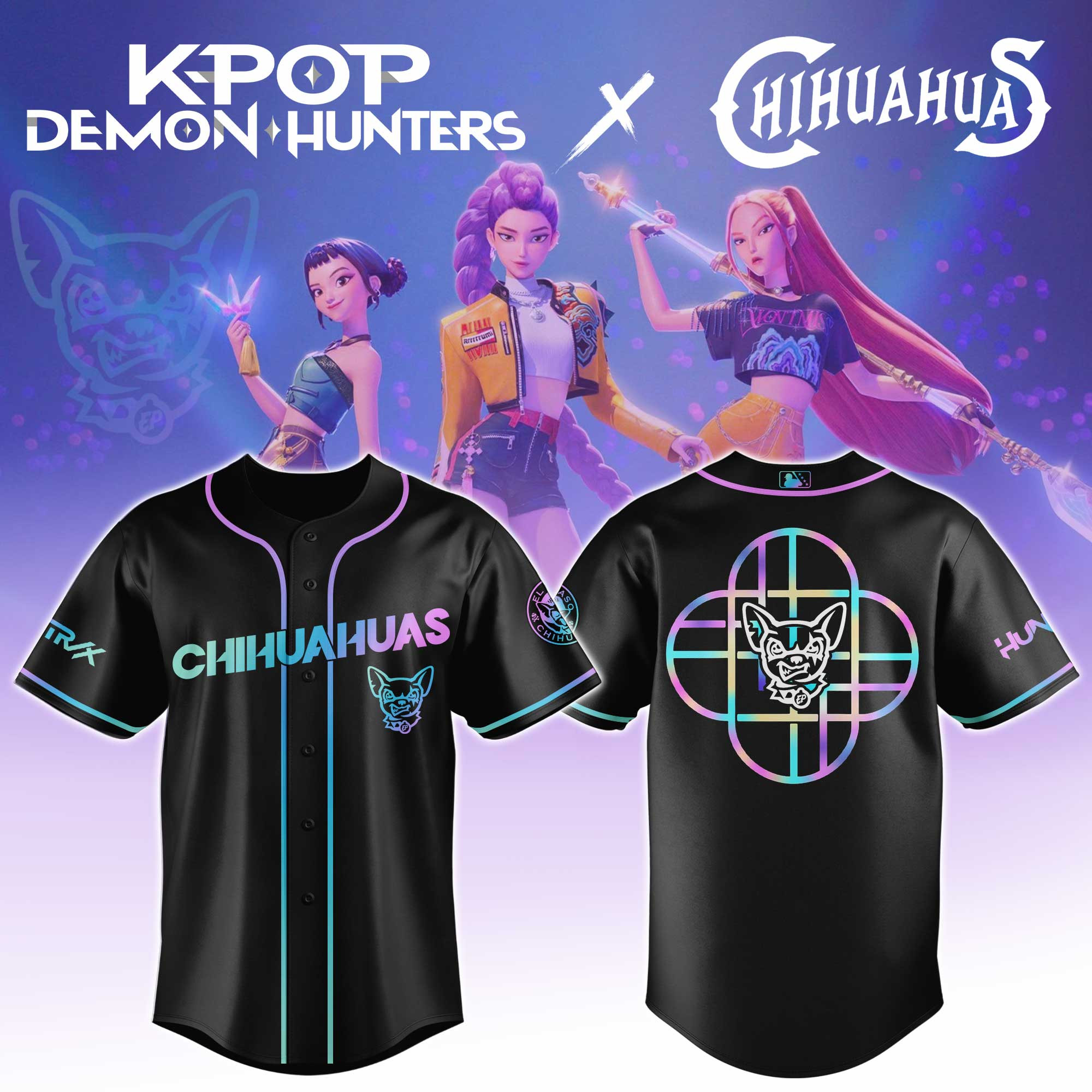 El Paso Chihuahuas Milb X Kpop Demon Hunters Baseball Jersey For Fans