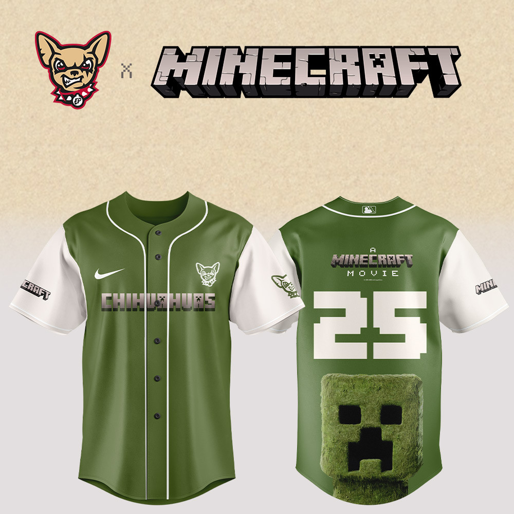 El Paso Chihuahuas Milb X Minecraft Night Personalized Baseball Jersey For Fans
