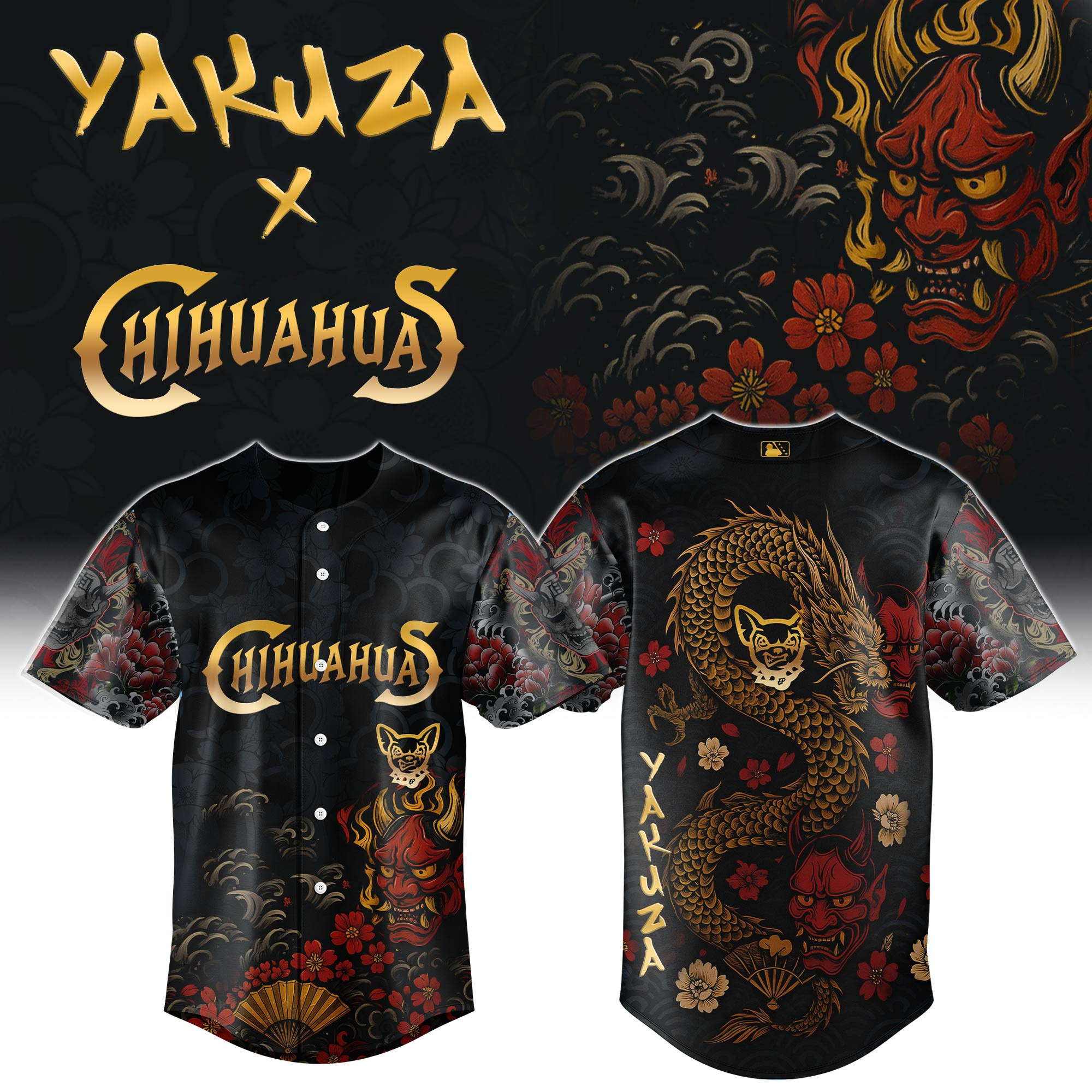 El Paso Chihuahuas Milb X Yakuza Night Baseball Jersey For Fans