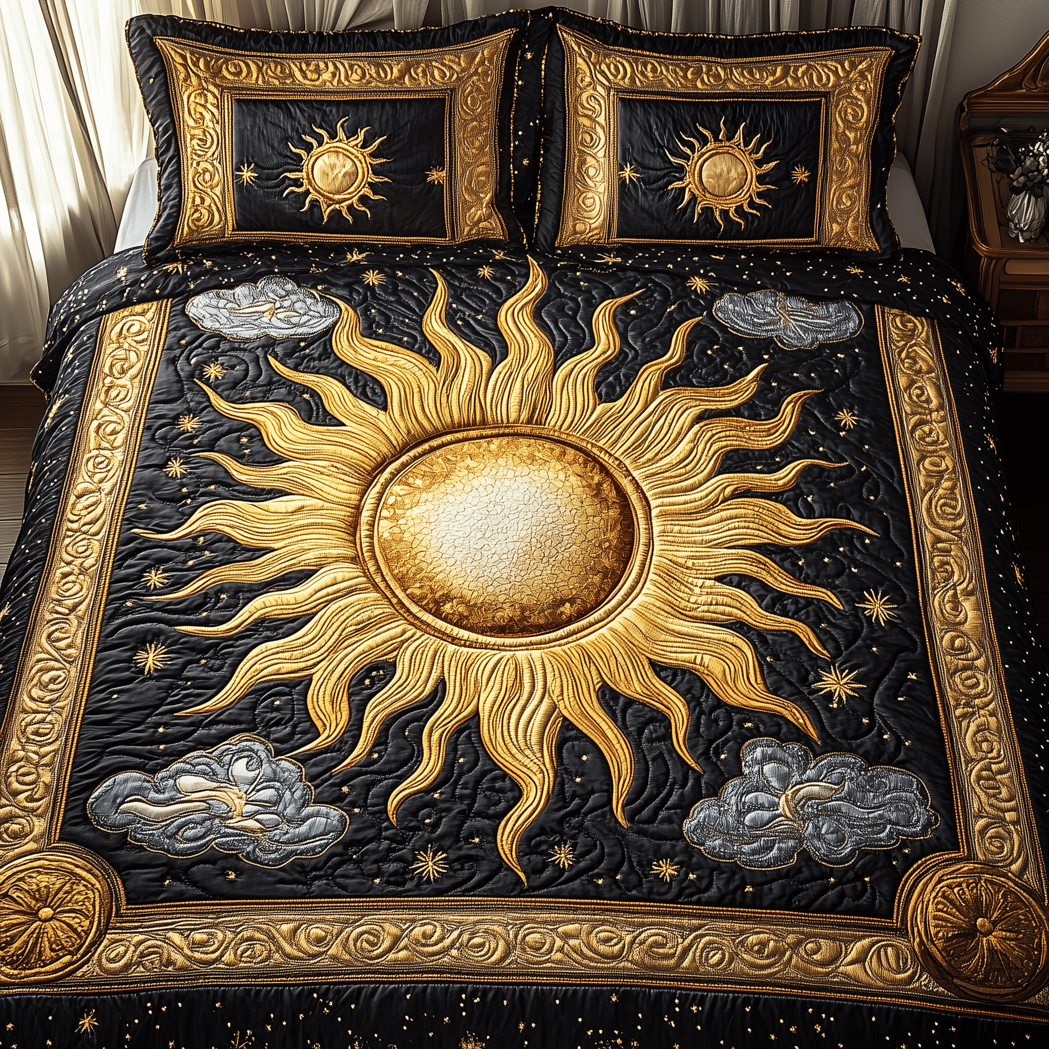 Elegant Sunshine Quilted Bedding Set Best Duvet Cover Bedspread Set Sentimental Gifts For Mom