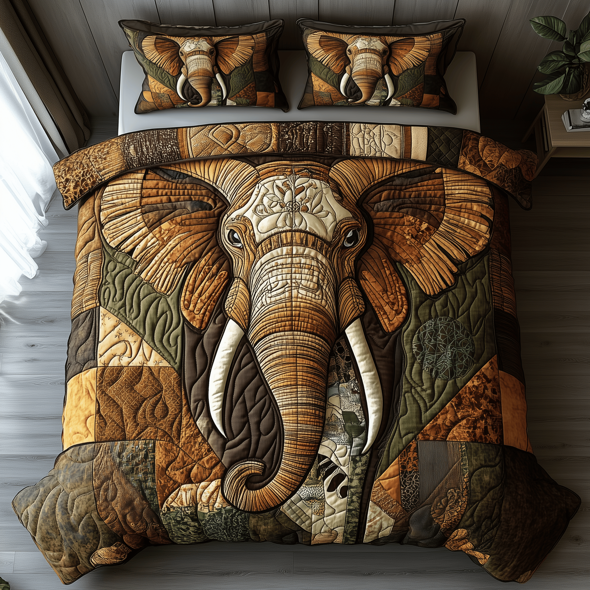 Elephant Whisper Quilted Bedding Set Best Mothers Day Duvet Cover Set Gifts For Your Daughter