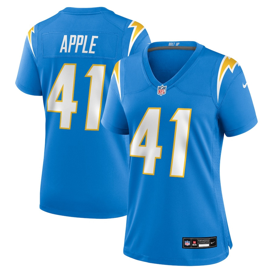 Eli Apple 41 Los Angeles Chargers Women's Game Jersey - Powder Blue - JS798