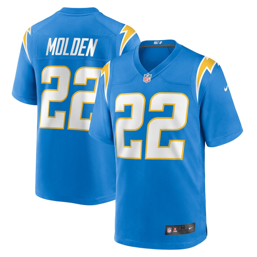 Elijah Molden 22 Los Angeles Chargers Team Game Men Jersey - Powder Blue - JS850