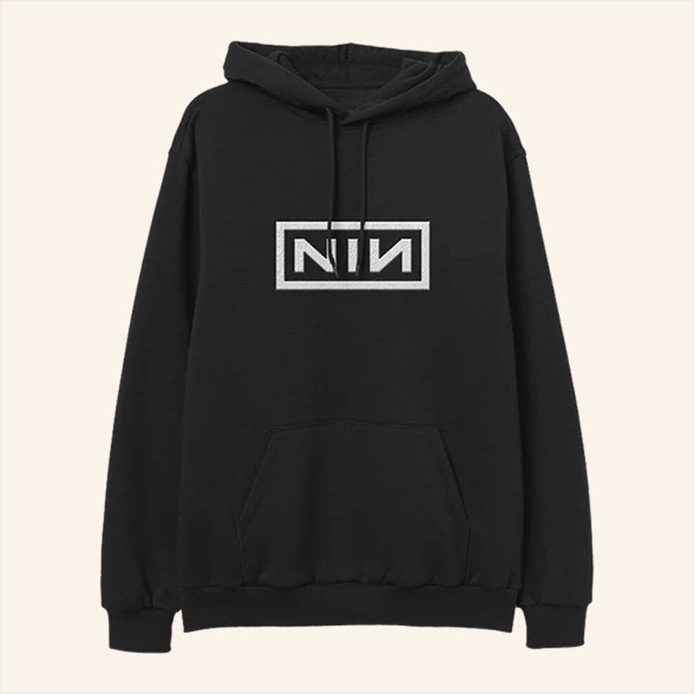 Embroidered Logo Hoodie NIN Peel It Back Tour Merch Nine Inch Nails Merch Gifts For Brother
