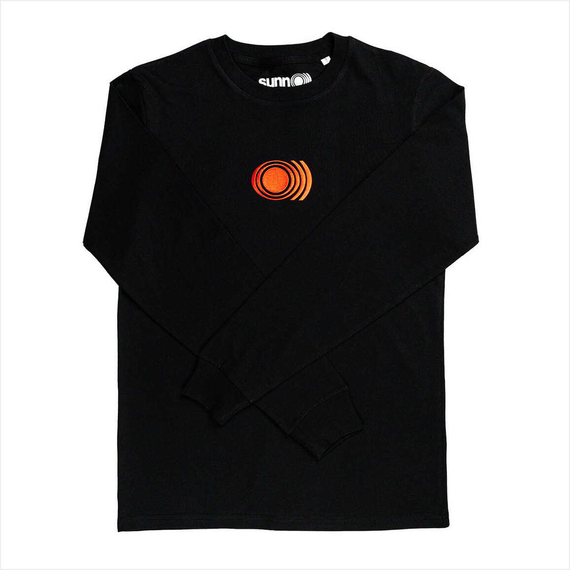 Embroidered Logo Red On Black Long Sleeve Shirt Sunn Merch Sunn Shirt Father's Day Gifts For Husband