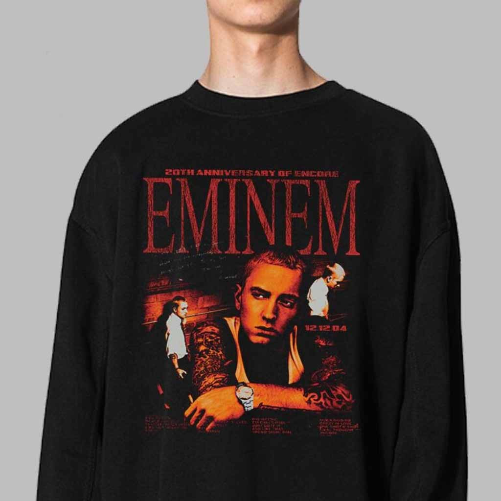 Eminem Encore 20th Anniversary Long Sleeve T-Shirt Eminem Merch Music Lovers Gifts
