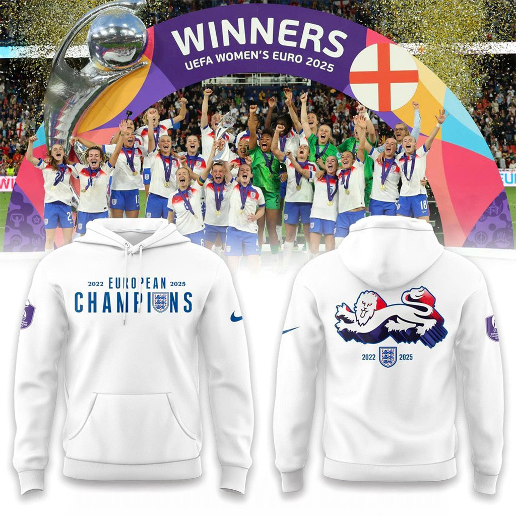 England Lionesses 2025 European Champions Hoodie Fan Merch Gifts For Him Her