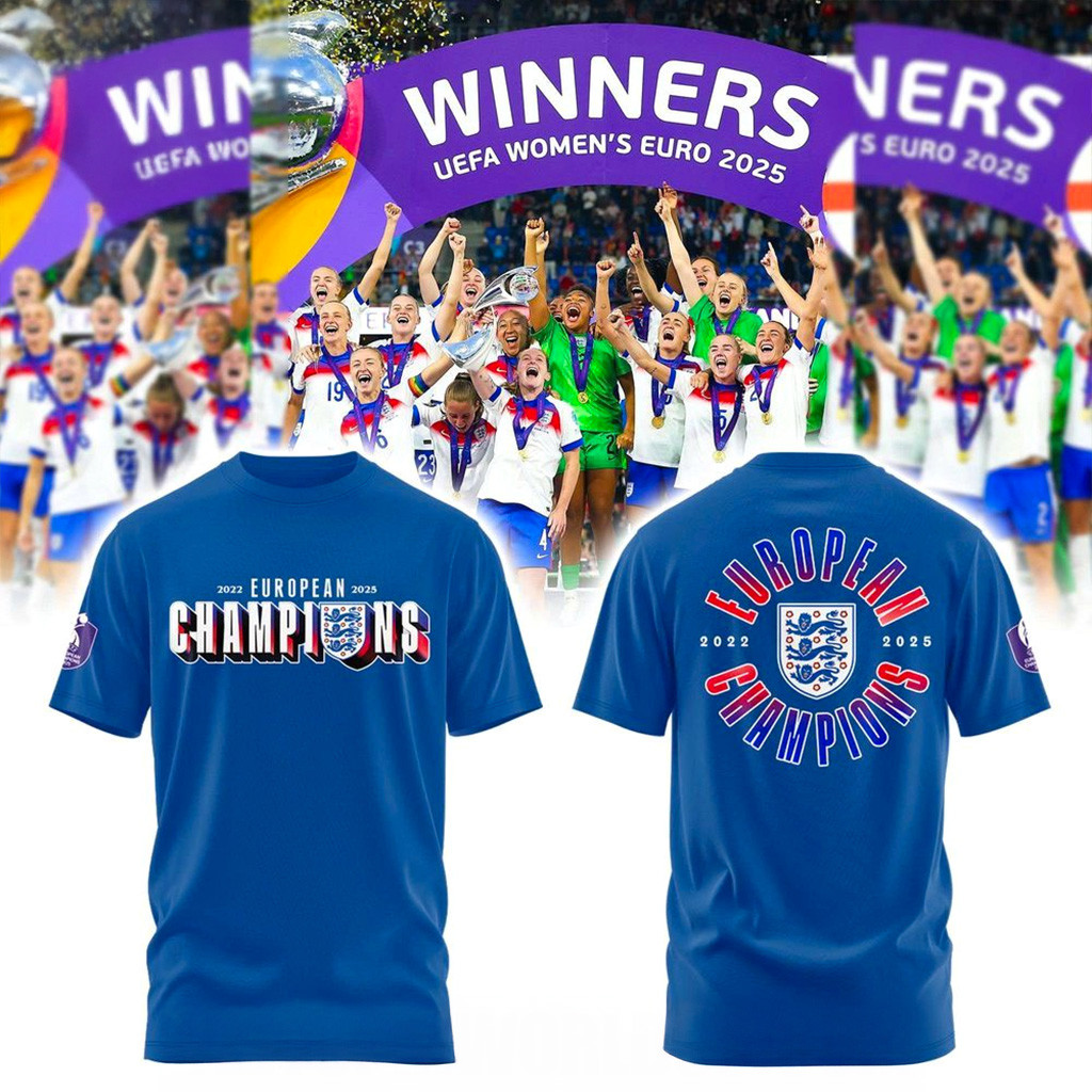 England Lionesses Winners UEFA Womens Euro 2025 T-Shirt Fan Merch Gifts For Wife