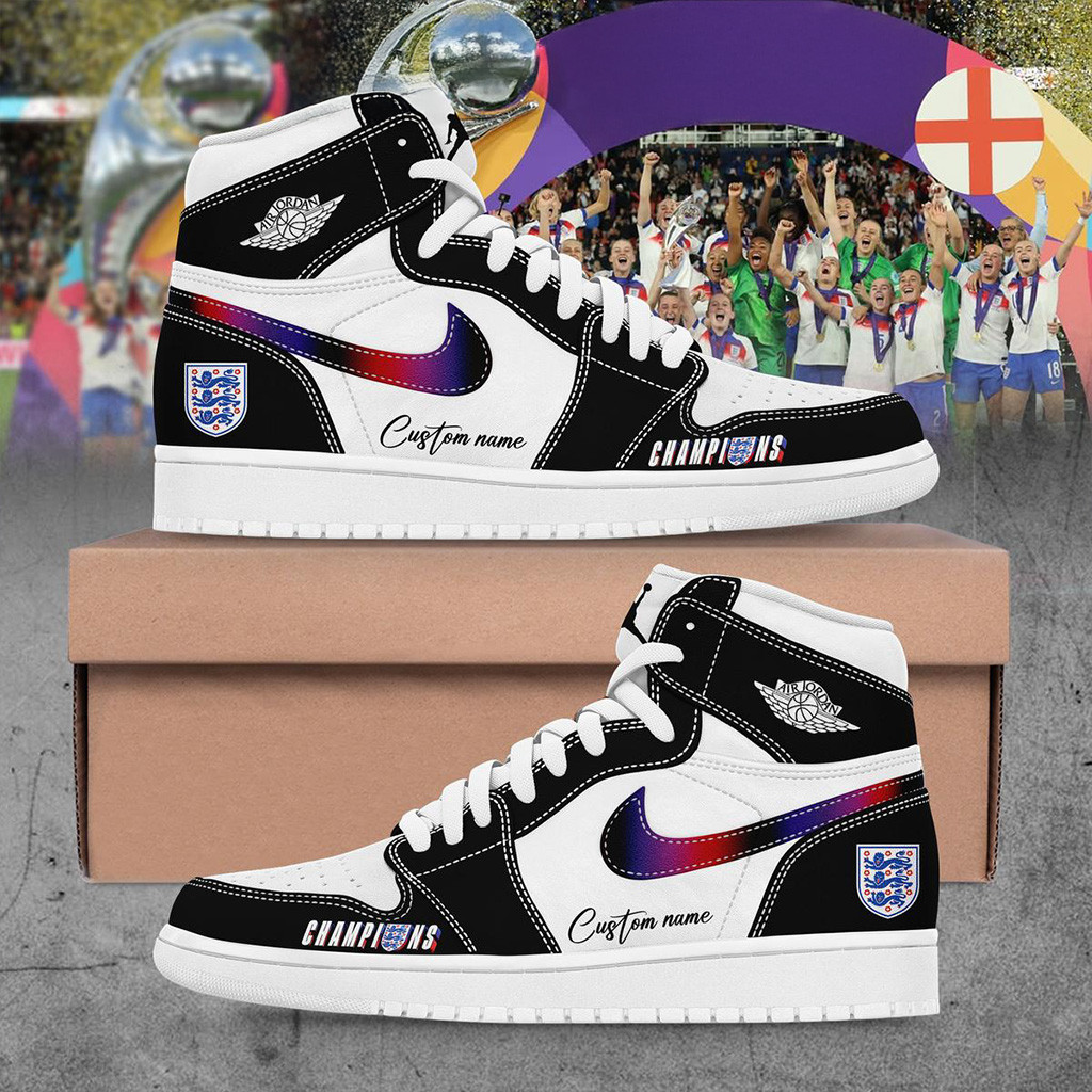 England Make History UEFA Champions 2025 Air Jordan 1 Shoes Fan Merch Gifts For Husband