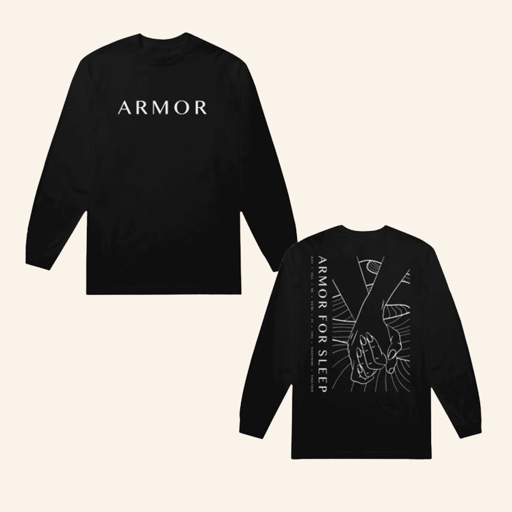 Equal Vision Merch Armor For Sleep Nightmare Black Long Sleeve T-Shirt Gifts For Him