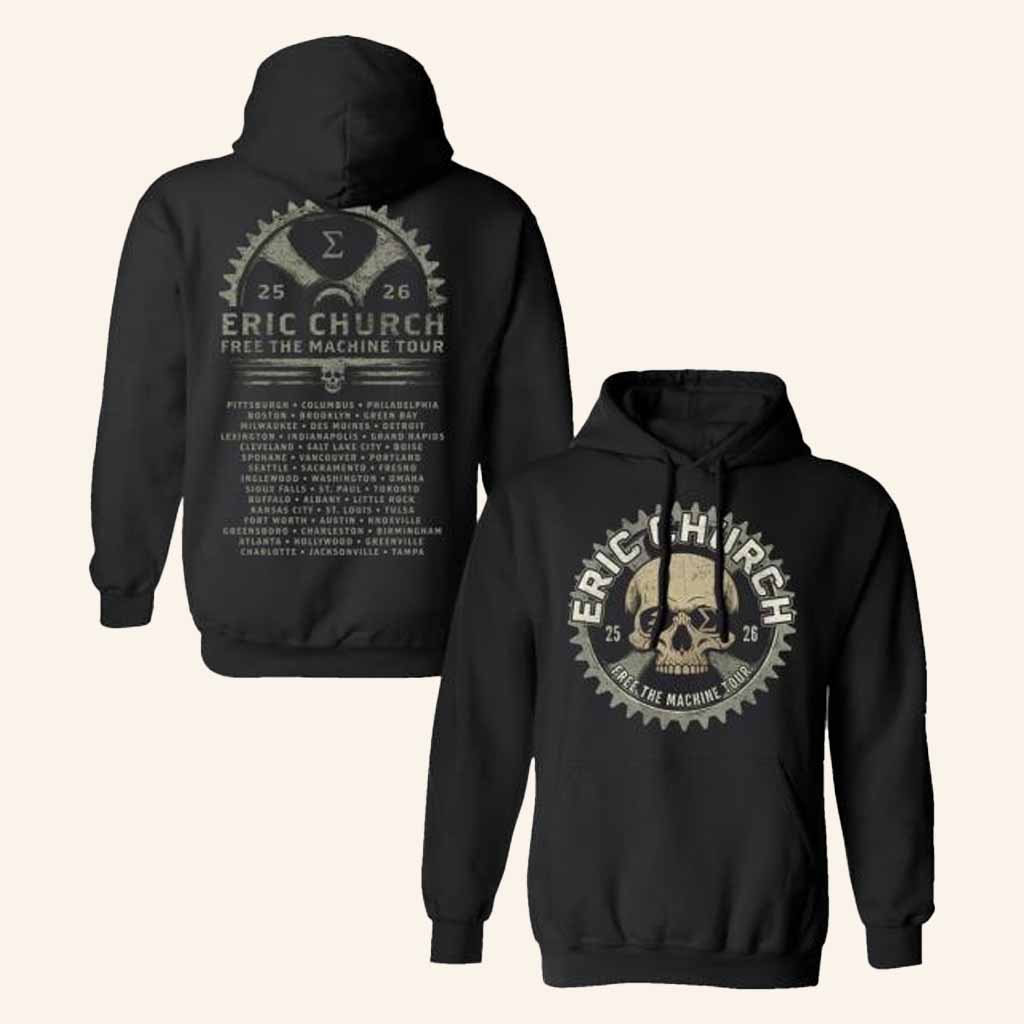 Eric Church Merch Free The Machine Tour Hoodie Presents For Music Lovers